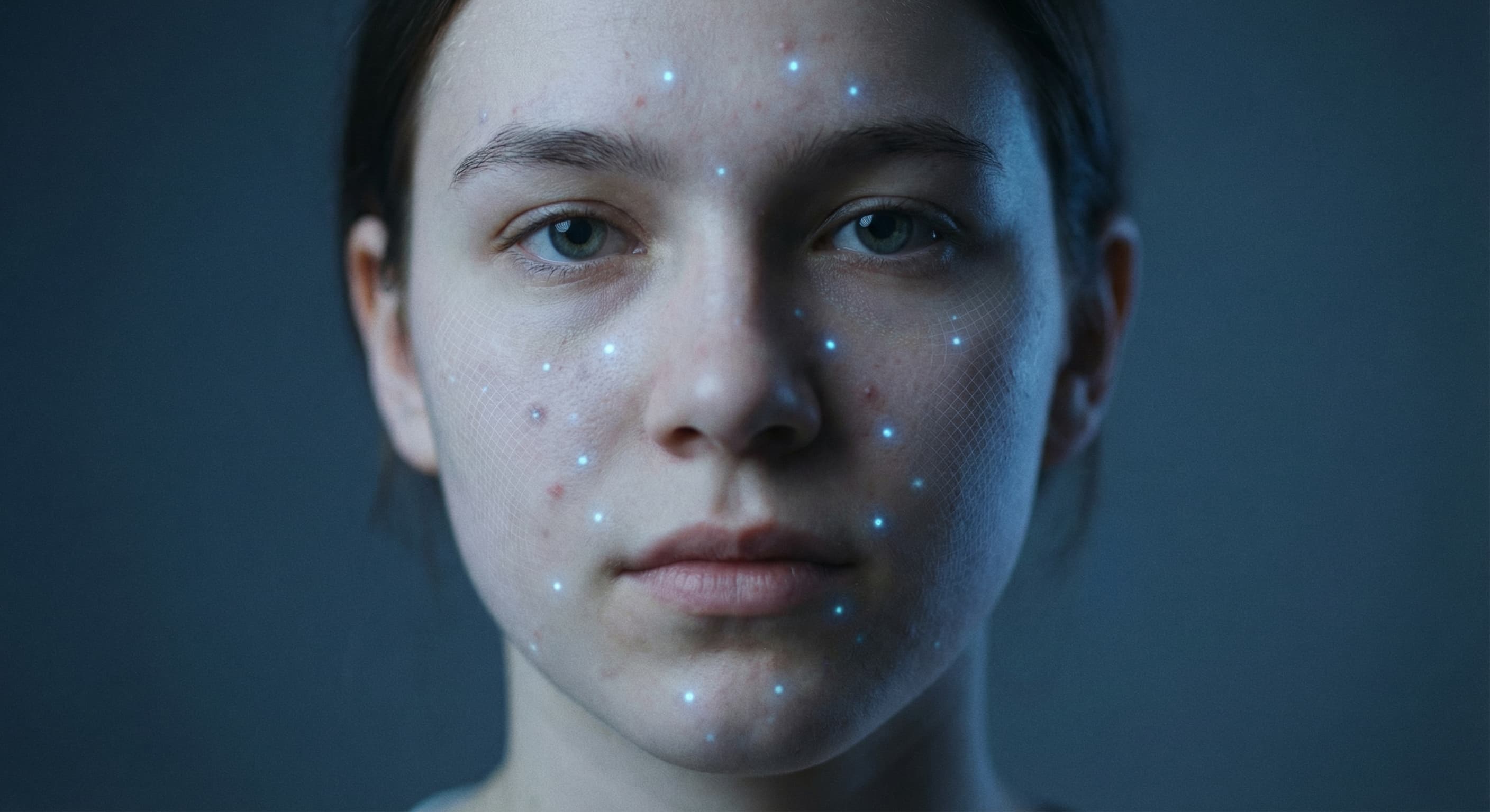 Blemishes located automatically across the face before removal
