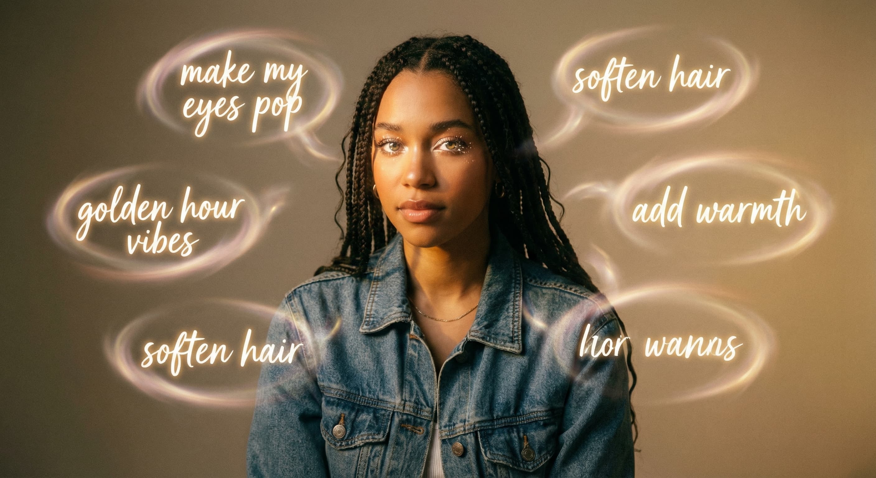 Portrait edit created from a plain-language instruction in Made
