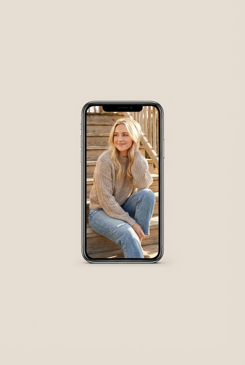 Lifestyle image reformatted for a vertical social post