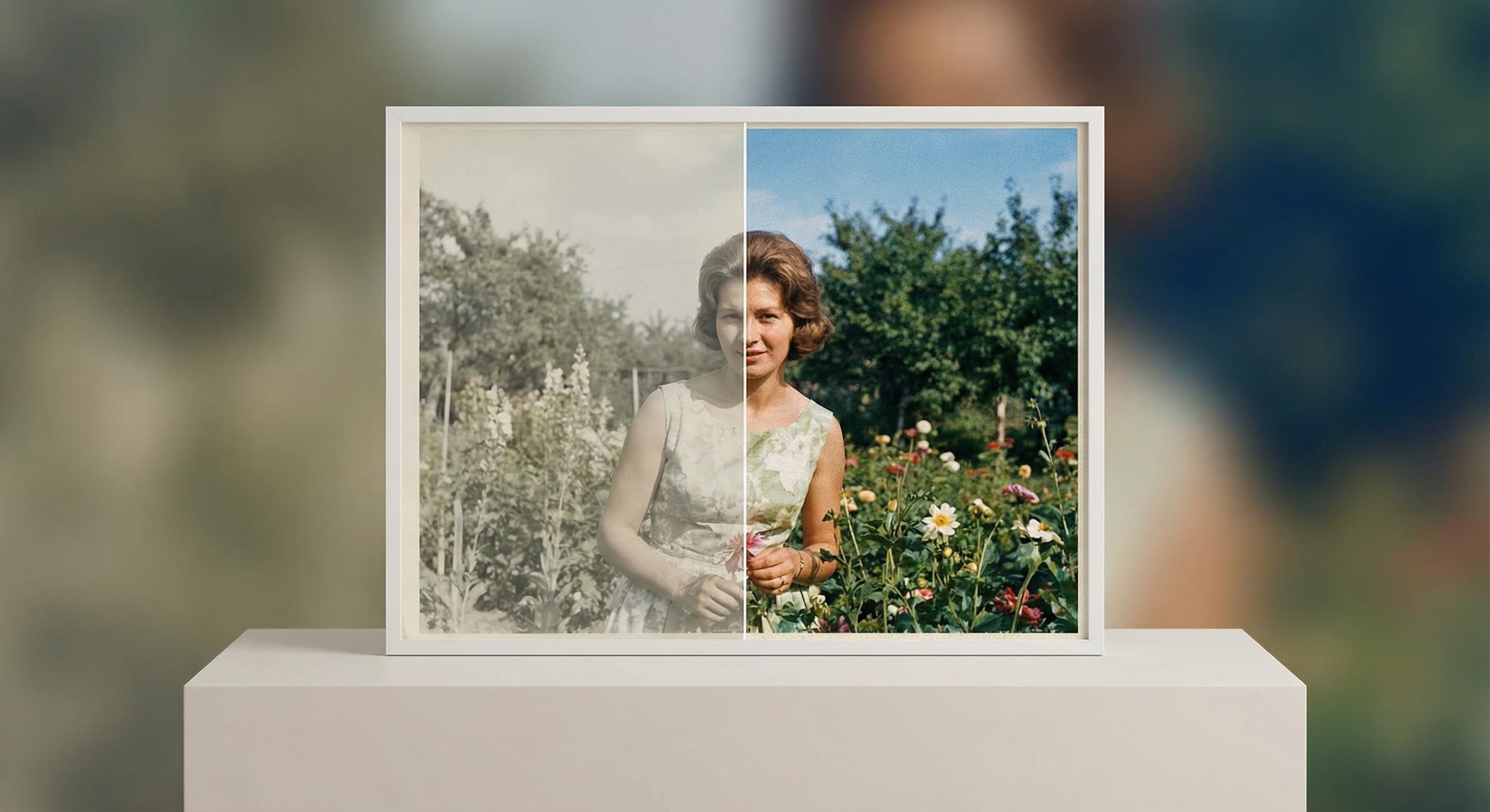 Color recovery example from a Made photo restoration workflow