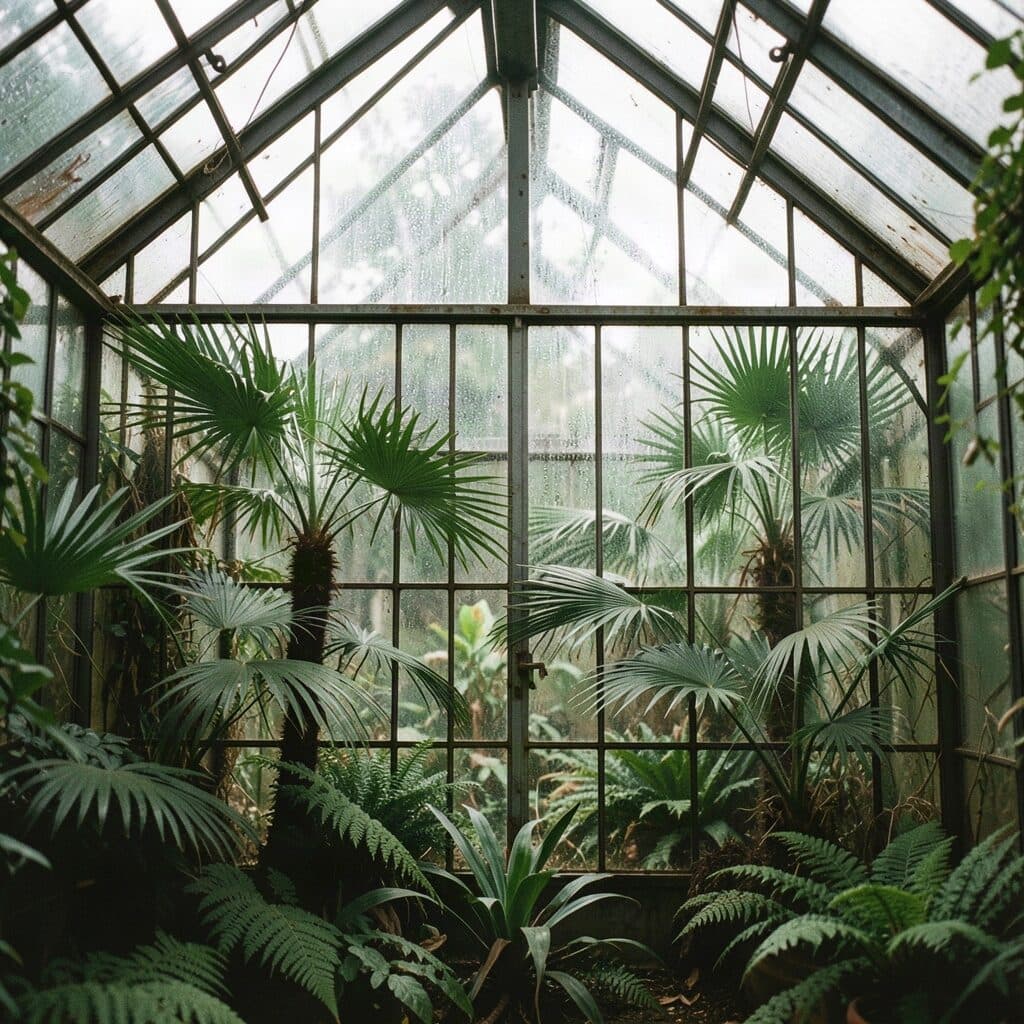 Victorian greenhouse full of palms and ferns generated with FLUX.2 Klein in Made