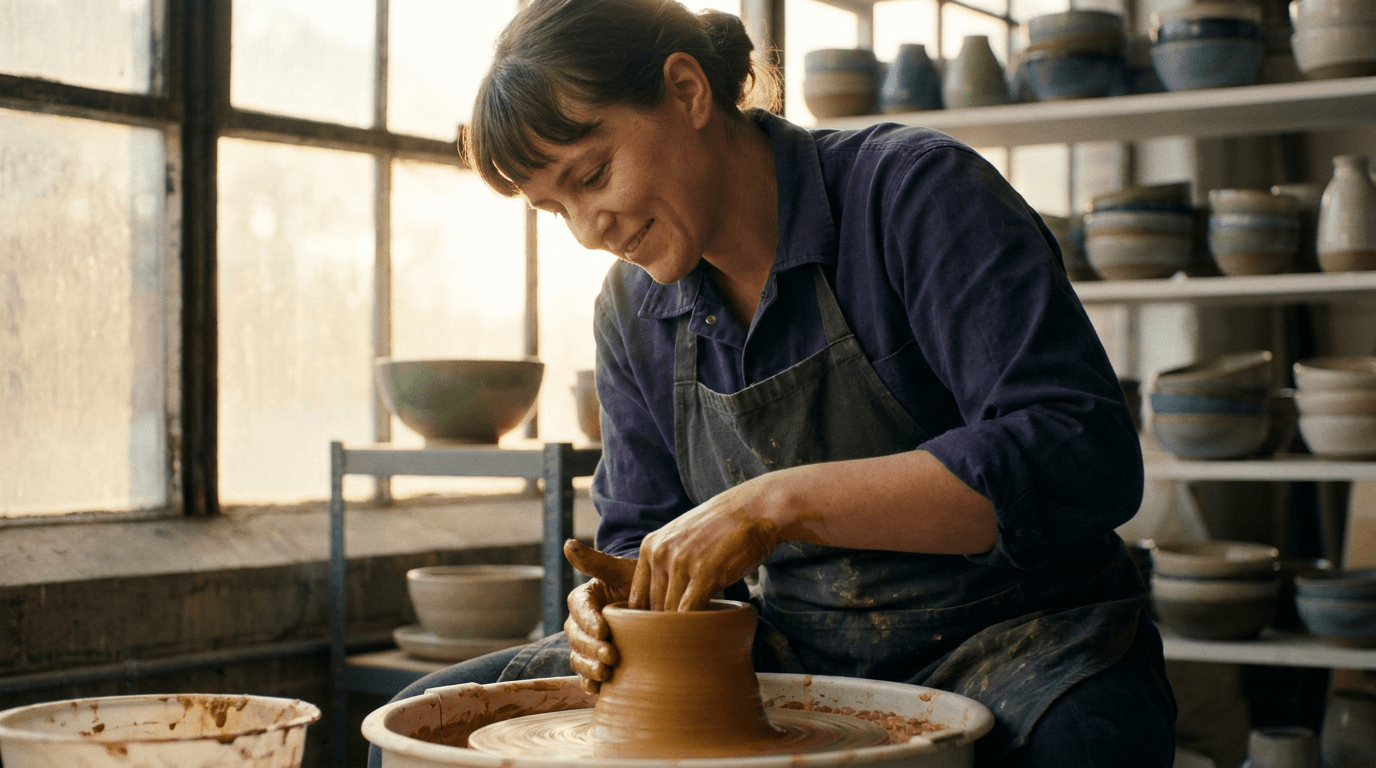 Ceramic studio still used as a FLUX 3 start frame