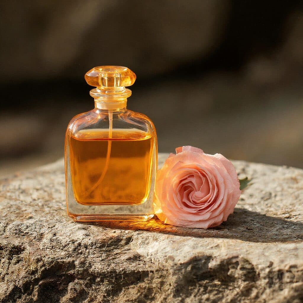 perfume liquid changed to amber with Flux Kontext Pro in Made