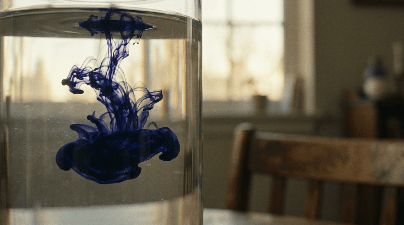 Ink in water still used as a Gemini Omni Flash 1.1 scene brief