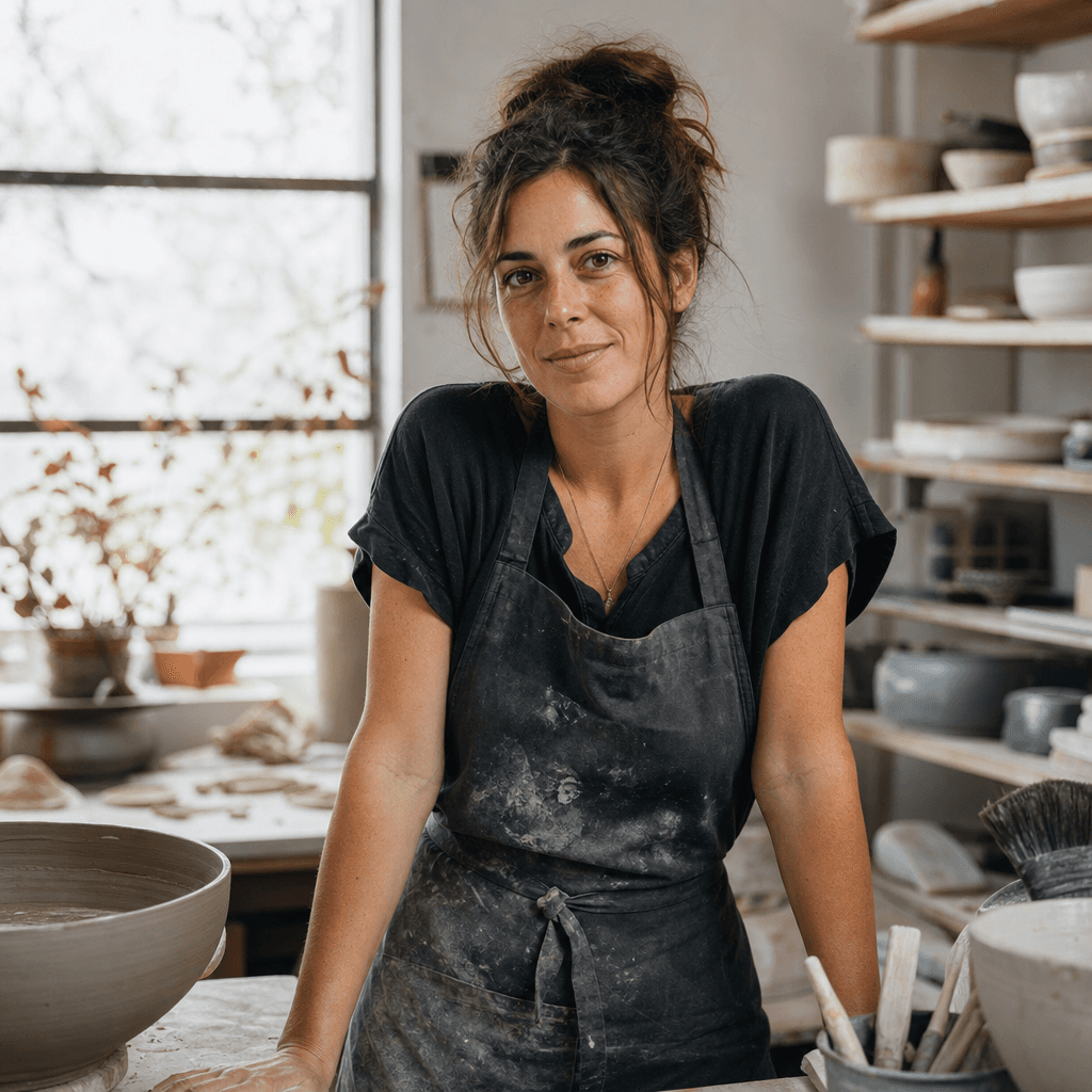 editorial portrait of a ceramic artist generated with GPT Image 2 in Made