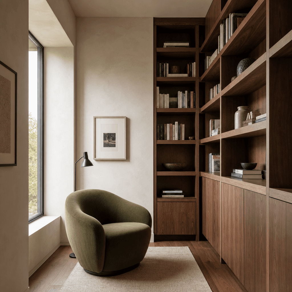 compact modern reading room generated with GPT Image 2 in Made