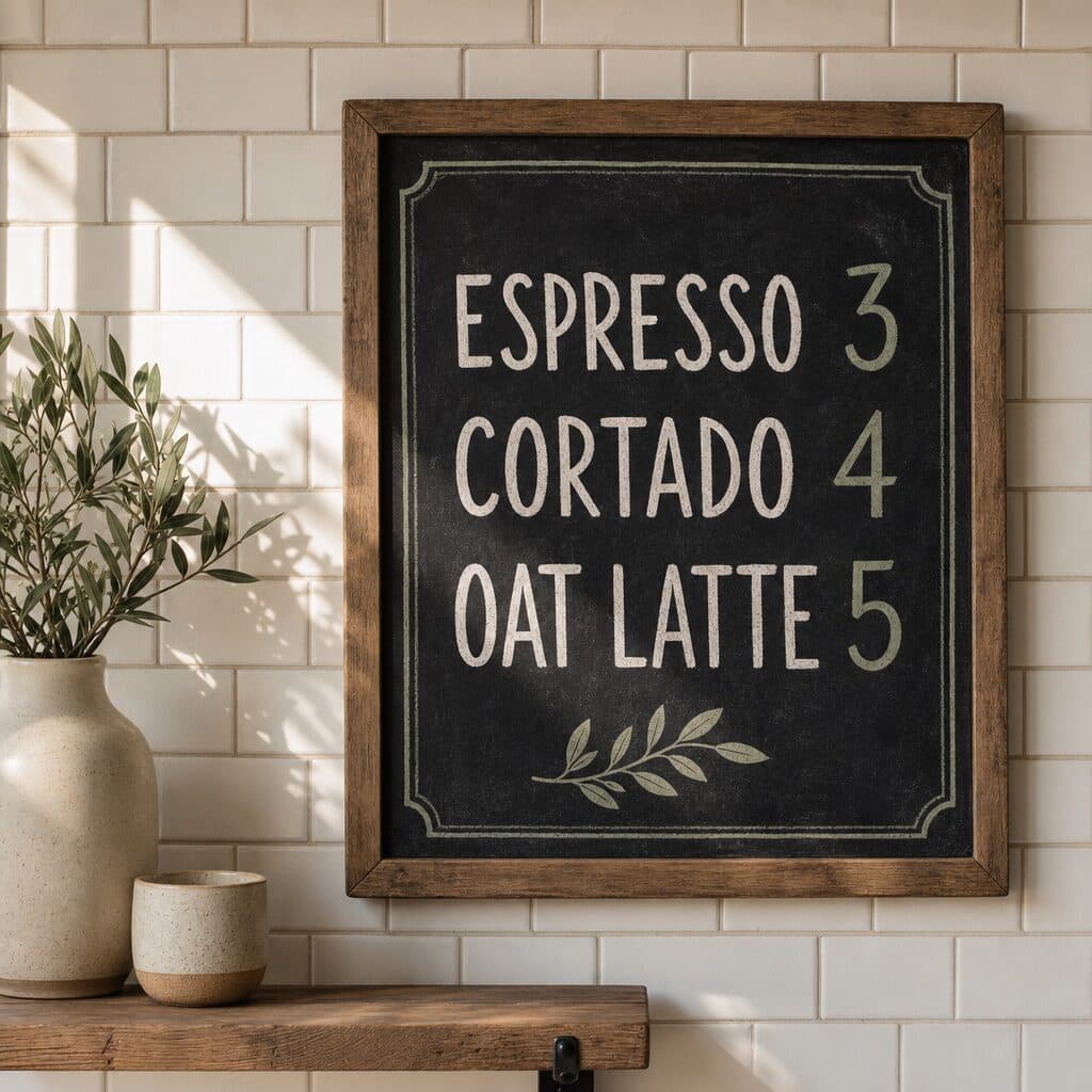 hand-lettered café chalkboard menu generated with GPT Image 2 in Made