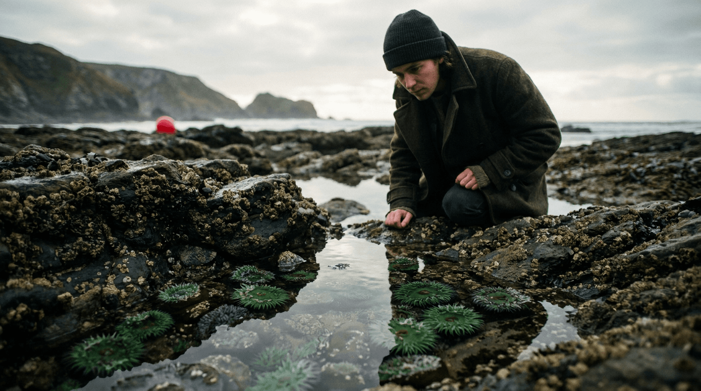 Tide pool still used as a Kling O3 Pro scene brief