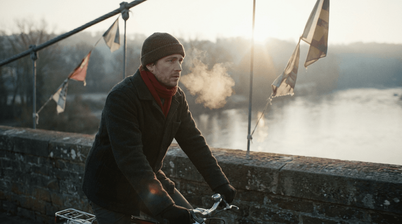 Cyclist on a bridge still supplied to MiniMax H3 Max Turbo as a start frame