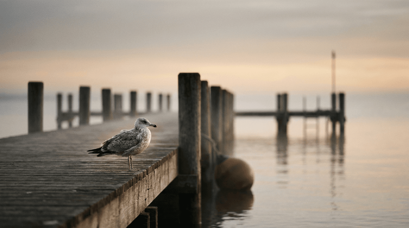Foggy pier at dawn, a composition brief for MiniMax H3 Max Turbo