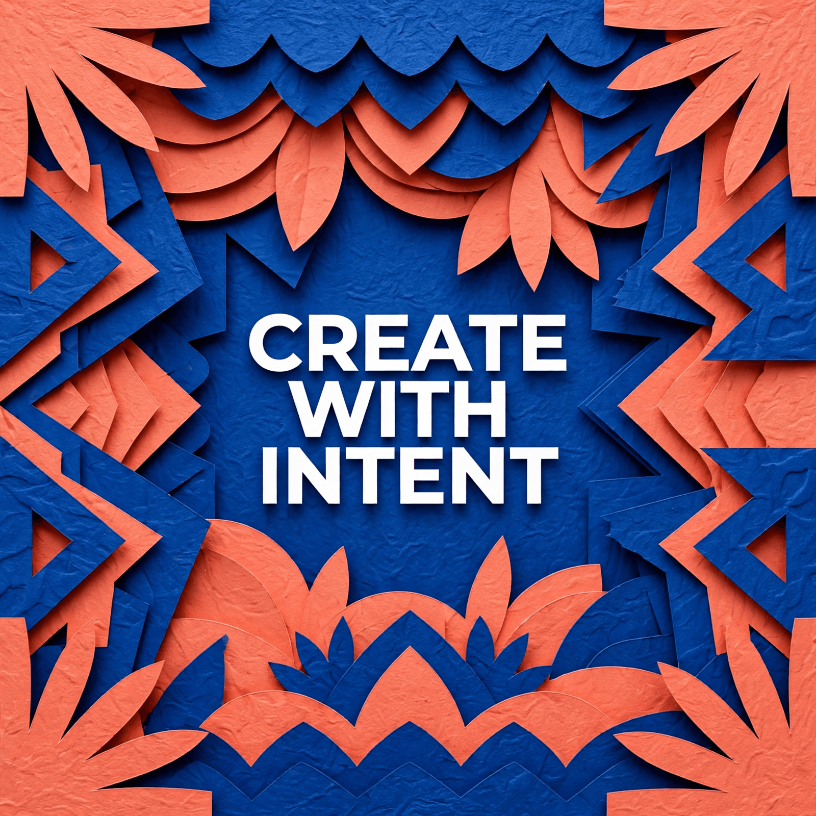 graphic poster reading Create With Intent generated with Muse Image in Made
