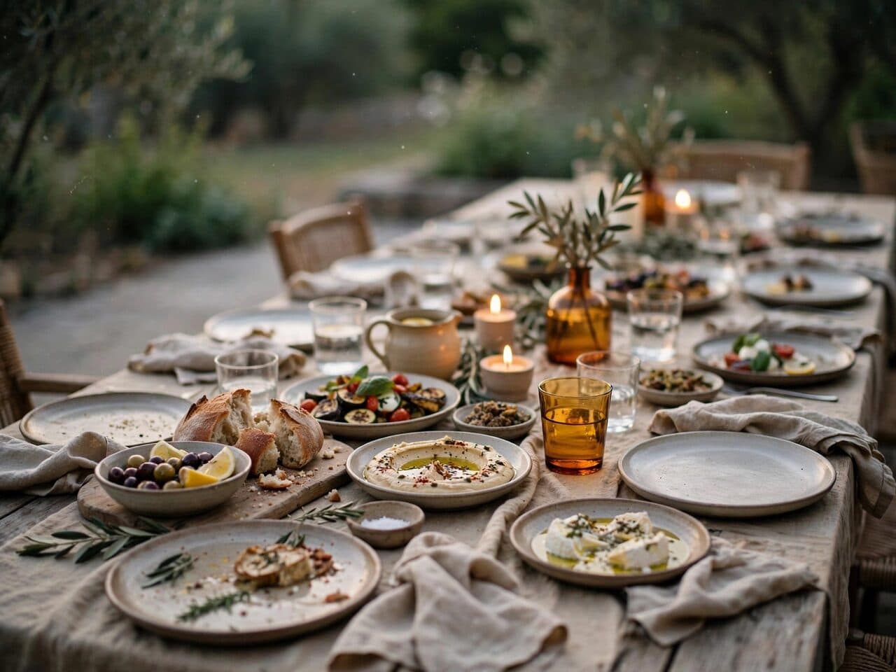 dinner table set for friends generated with Muse Image in Made