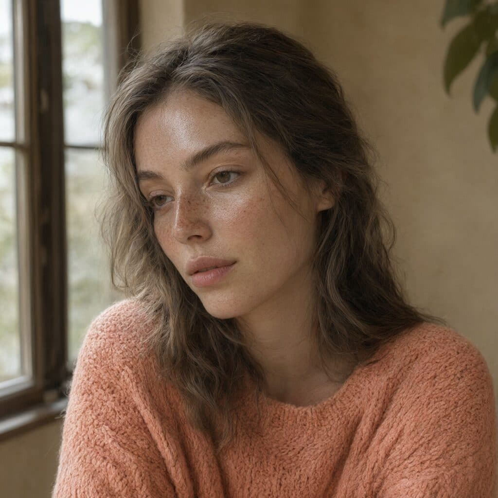 close portrait with dewy skin generated with Qwen Image 3 in Made