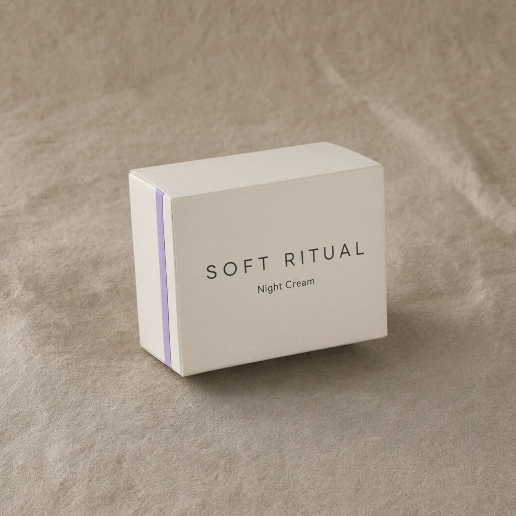 skincare box reading Soft Ritual generated with Qwen Image 3 in Made