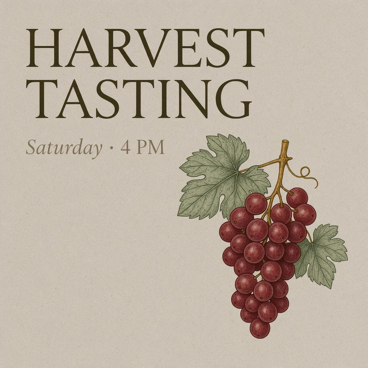HARVEST TASTING event poster generated with Seedream 5 Pro in Made