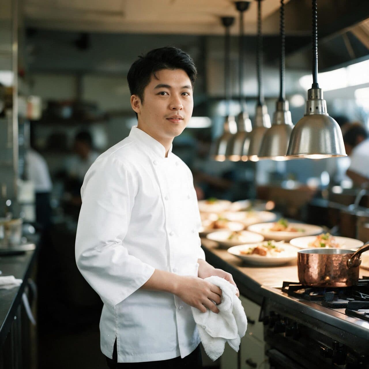chef portrait at a busy kitchen pass with Seedream 5 Pro Edit in Made