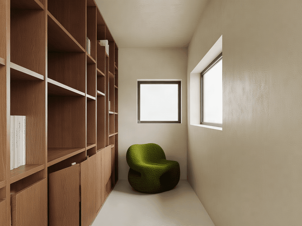 compact modern reading room generated with Z Image in Made