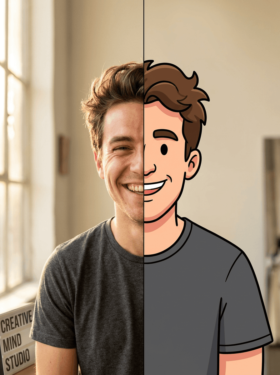 Photo to Cartoon example