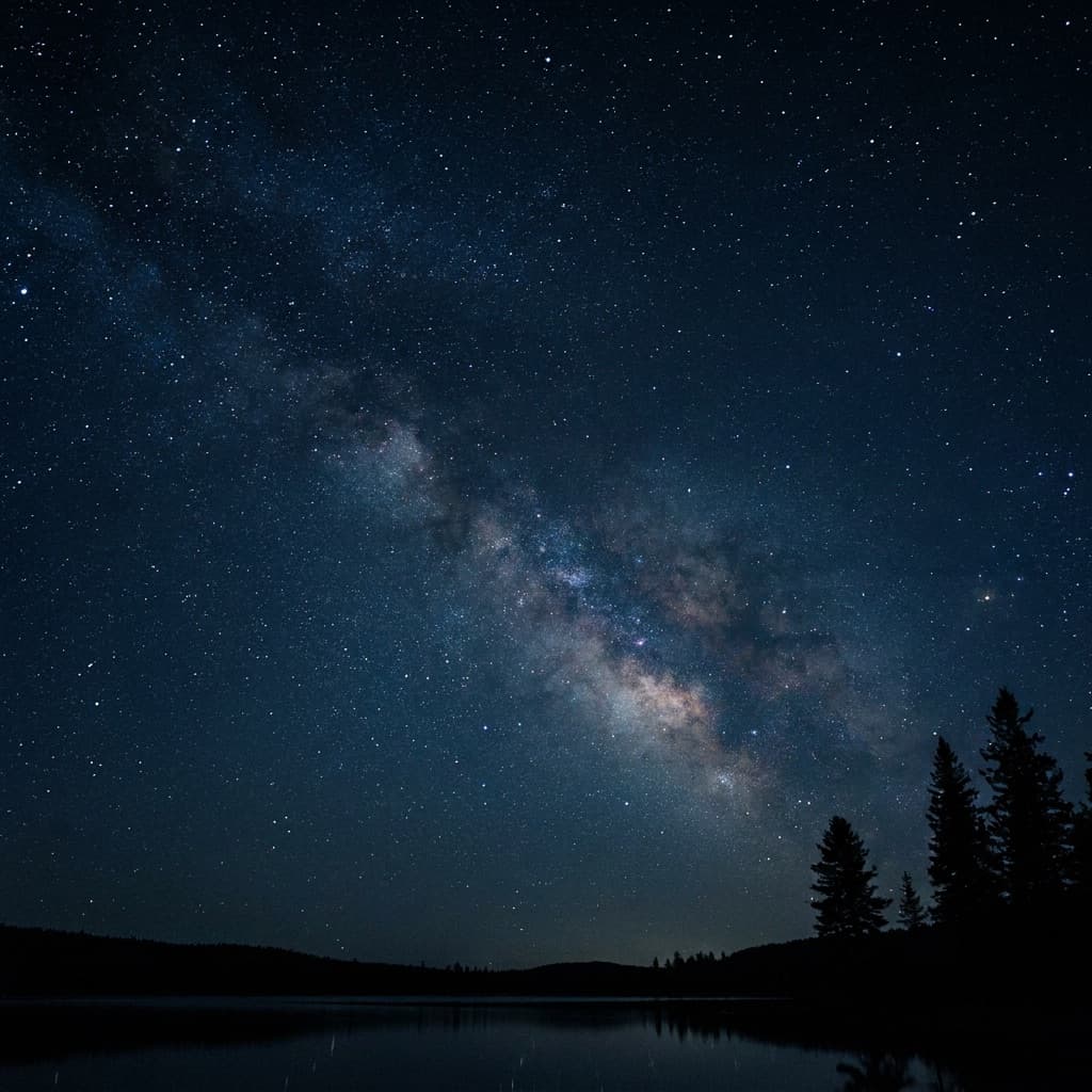 Starry night sky background for an inspirational quote post
