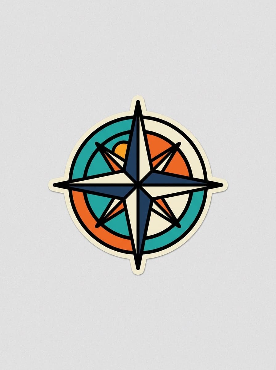 Bold graphic sticker design suited to a laptop lid