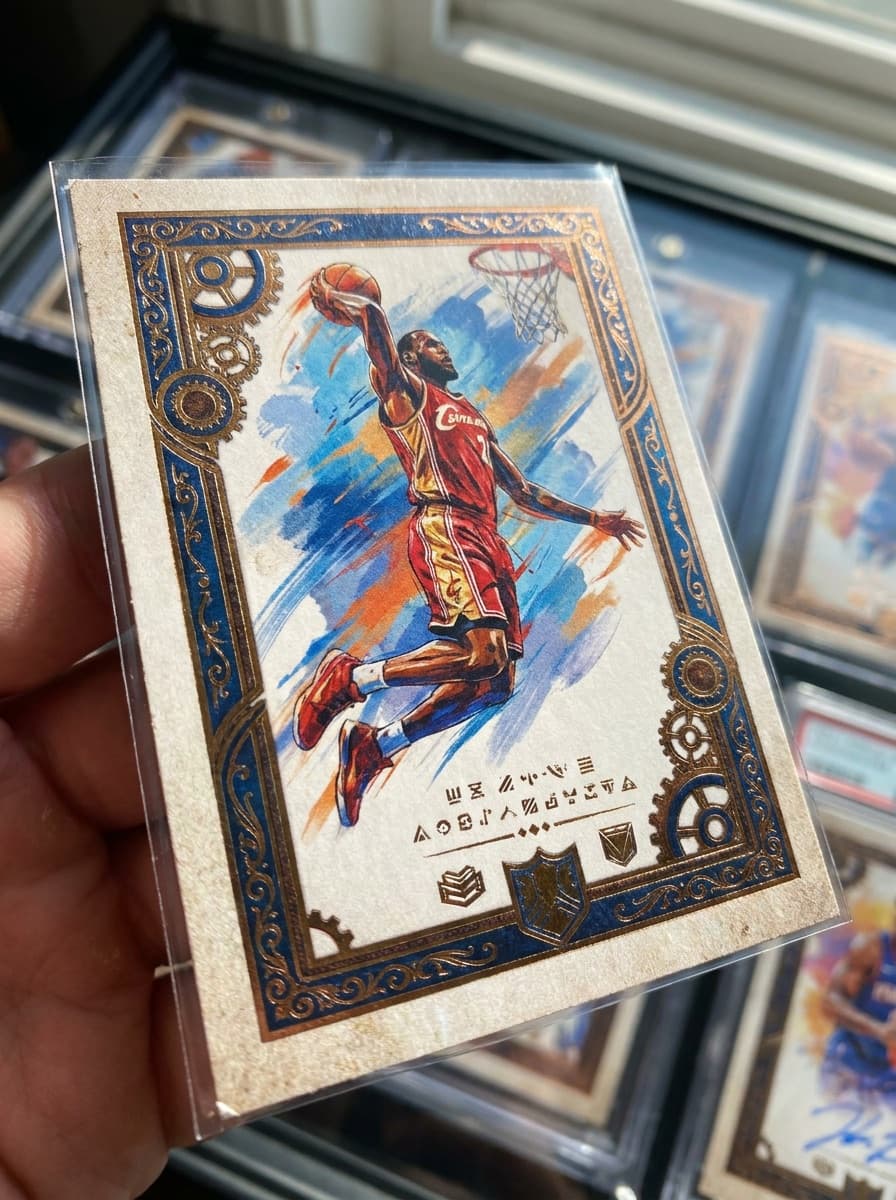 Action photo rendered as a sports-style trading card