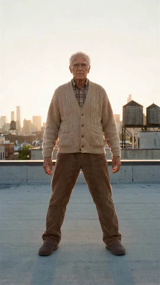 The same dance recast as grandpa, 85