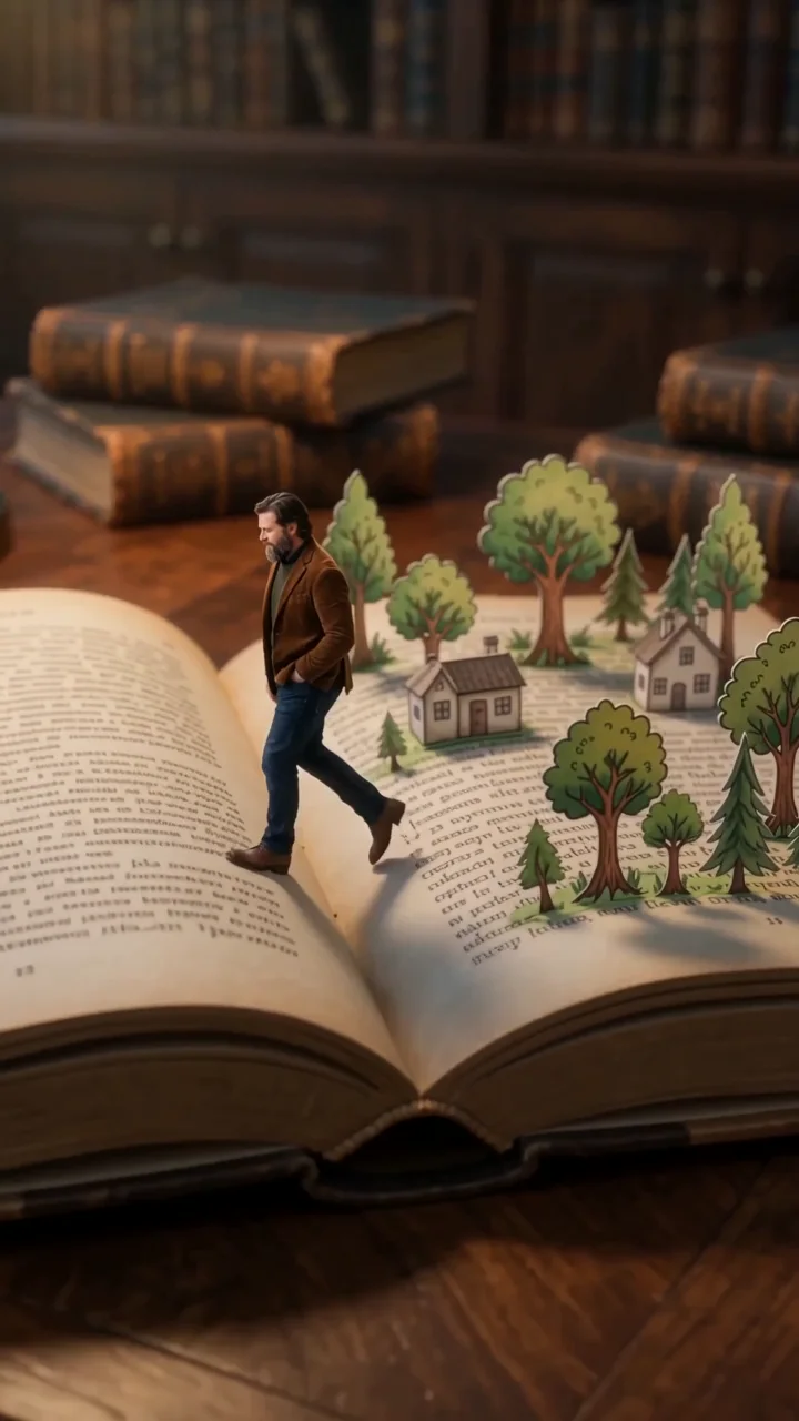 Lost in a book effect example