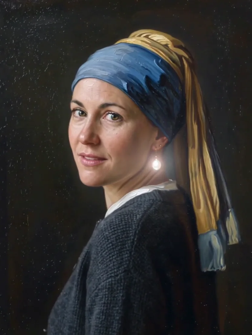 Pearl earring effect example