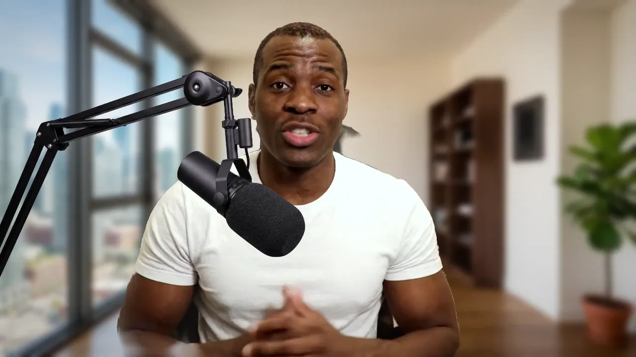 The same take in the Skyline studio set with a boom microphone