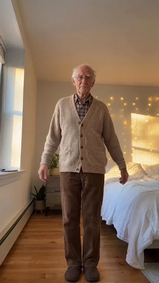 The same dance recast as grandpa, 85