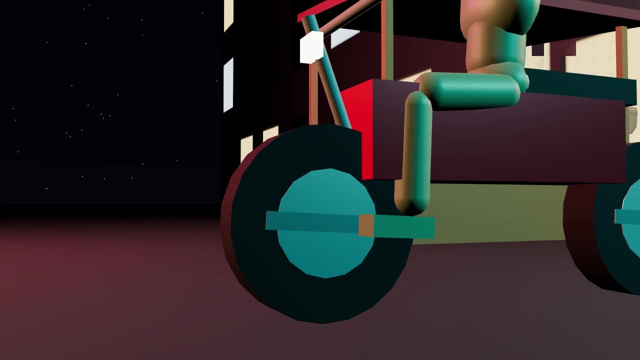 Night market: the 3D scene