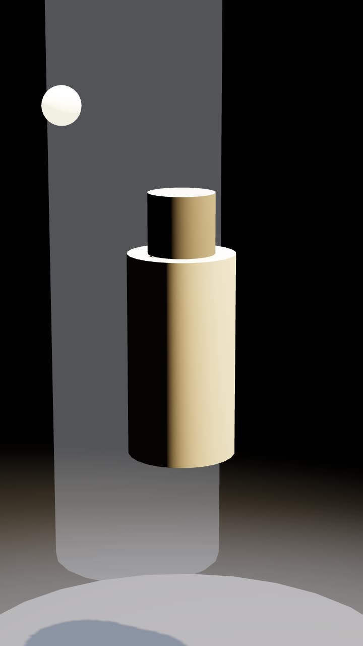 Perfume hero shot: the 3D scene