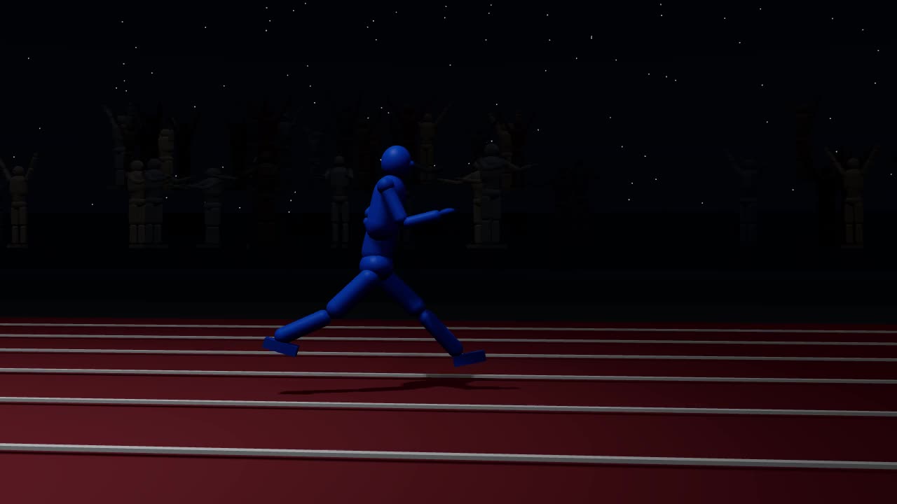 Night sprint: the 3D scene