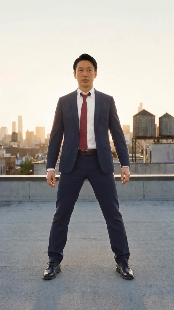 The same move, danced by Ken, from one office photo