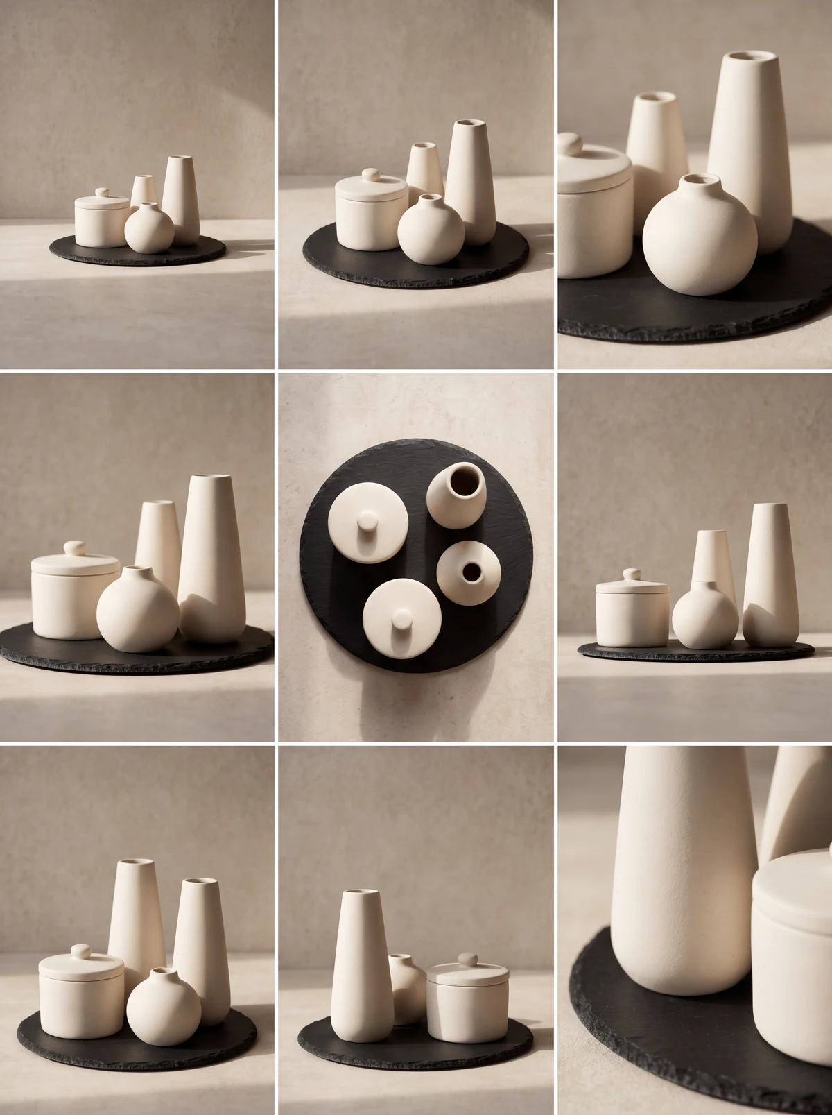 Higgsfield · attempt 2, nine-view product grid. Scaled review copy.
