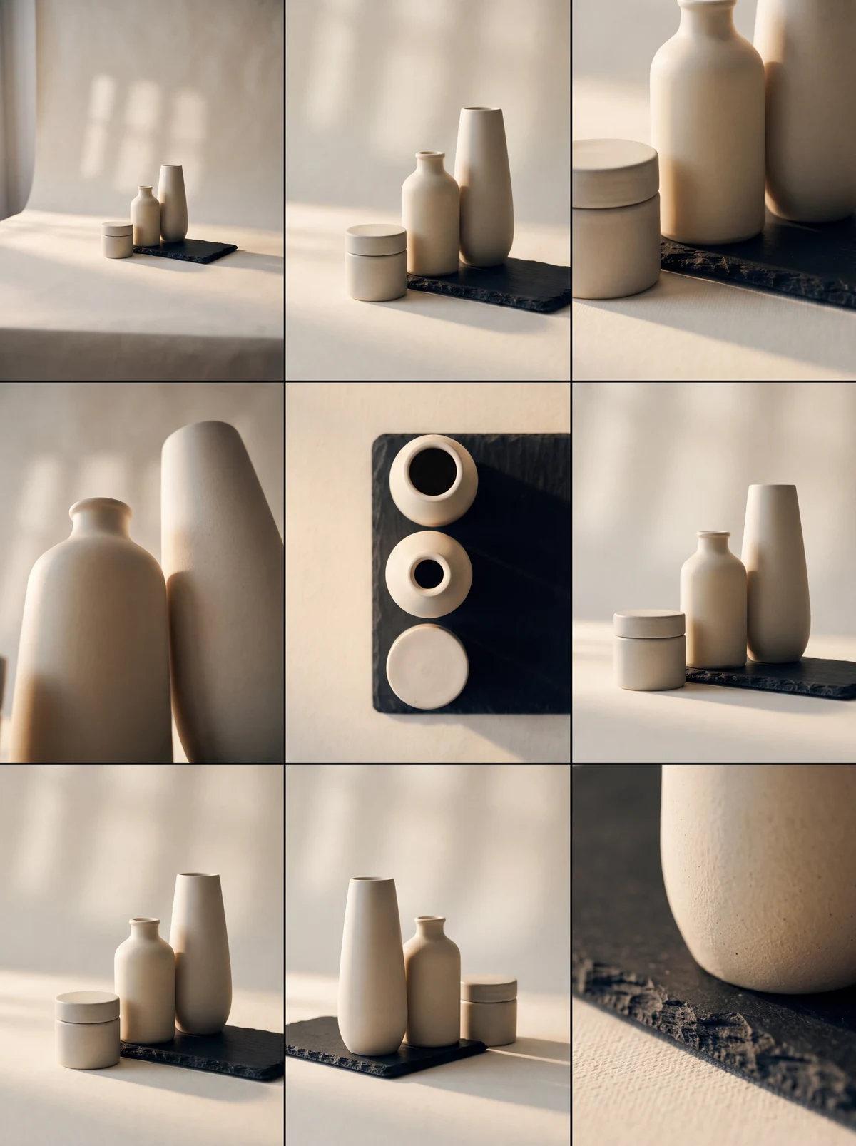 Higgsfield · attempt 3, nine-view product grid. Scaled review copy.