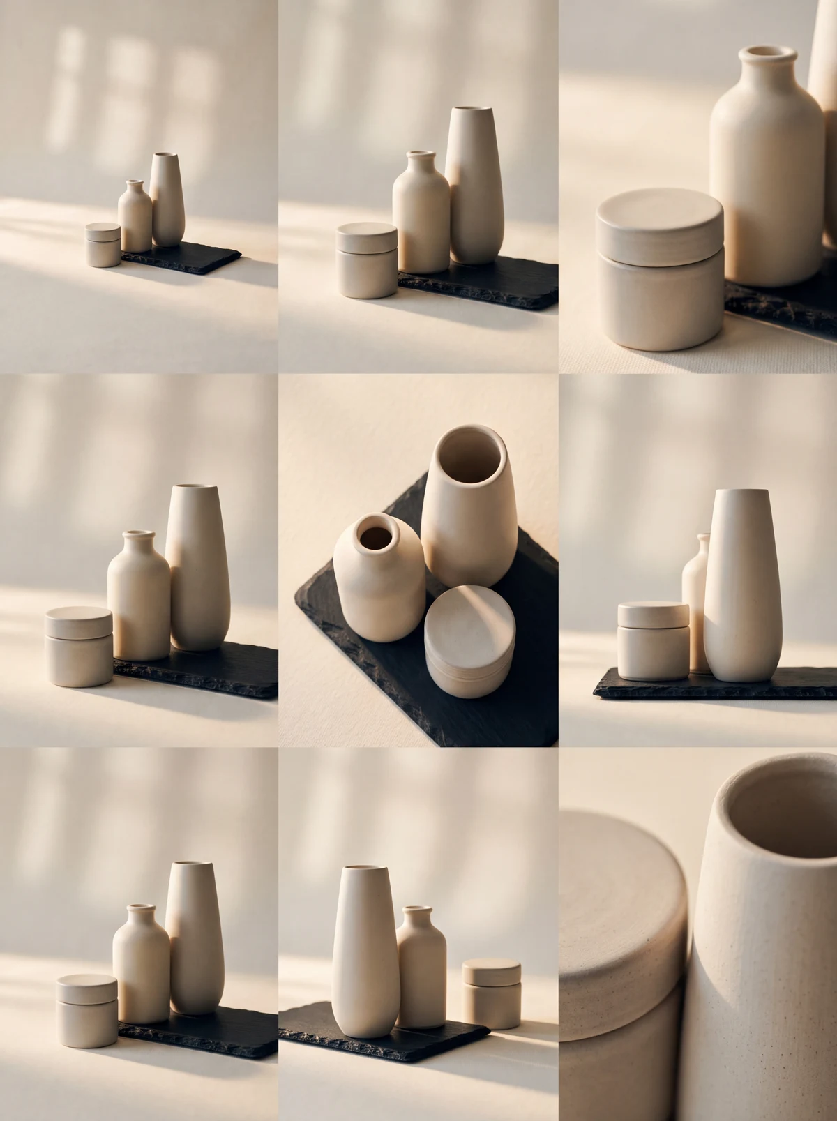Made · attempt 1, nine-view product grid. Scaled review copy.