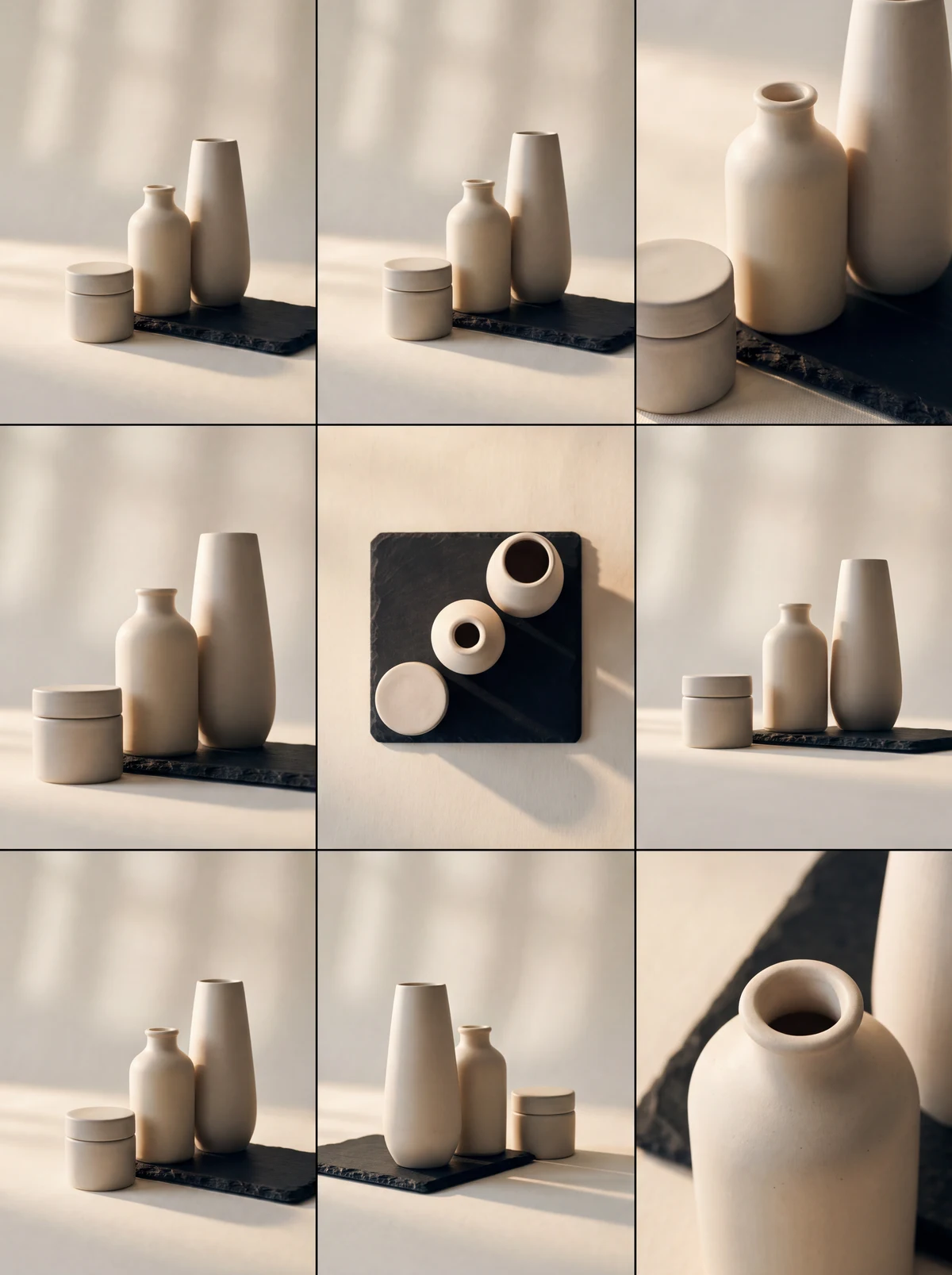 Made · attempt 3, nine-view product grid. Scaled review copy.